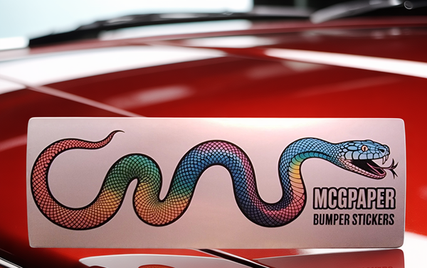 Silver Metallic Vinyl Bumper Sticker Paper