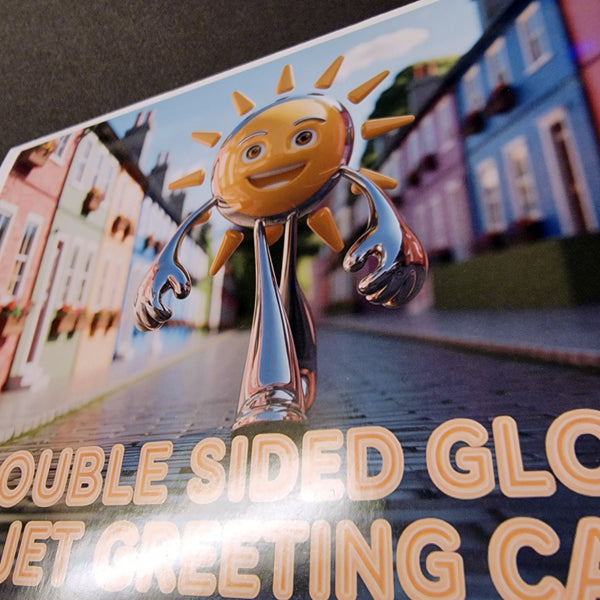 Double Sided Gloss Half Fold Greeting Cards