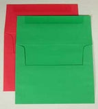 Holiday A2 Red Green Envelopes