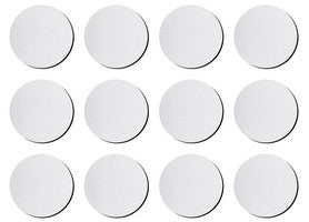 Round White Coaster Pads