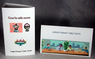 Table Tents Large Format Card Stock Blank